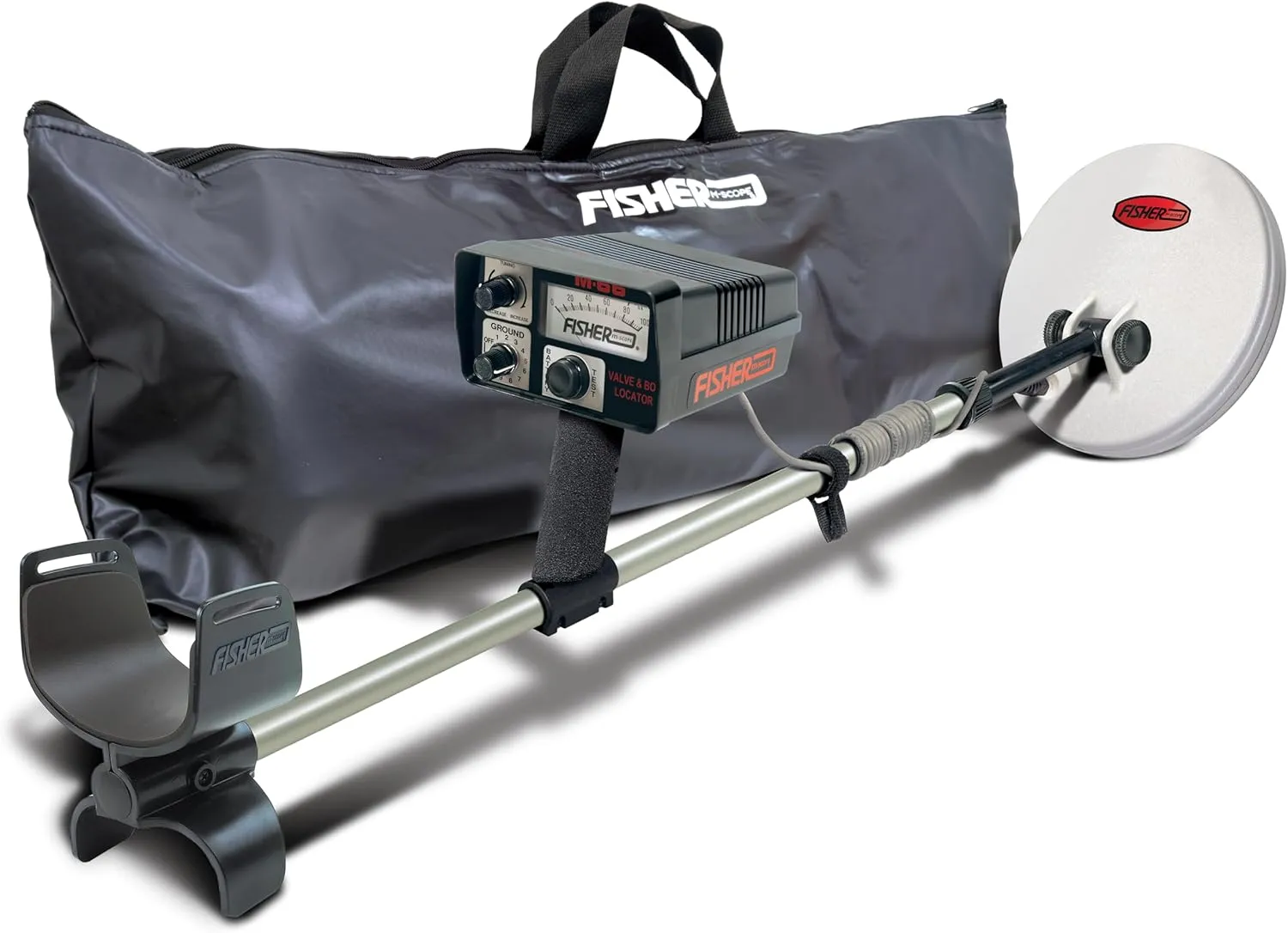 Fisher M-66 Valve and Box Locator – All-Metal Detector for Damage Prevention, Utility Locating, Adjustable Length, Works Through Concrete and Asphalt, Durable and Easy to Use