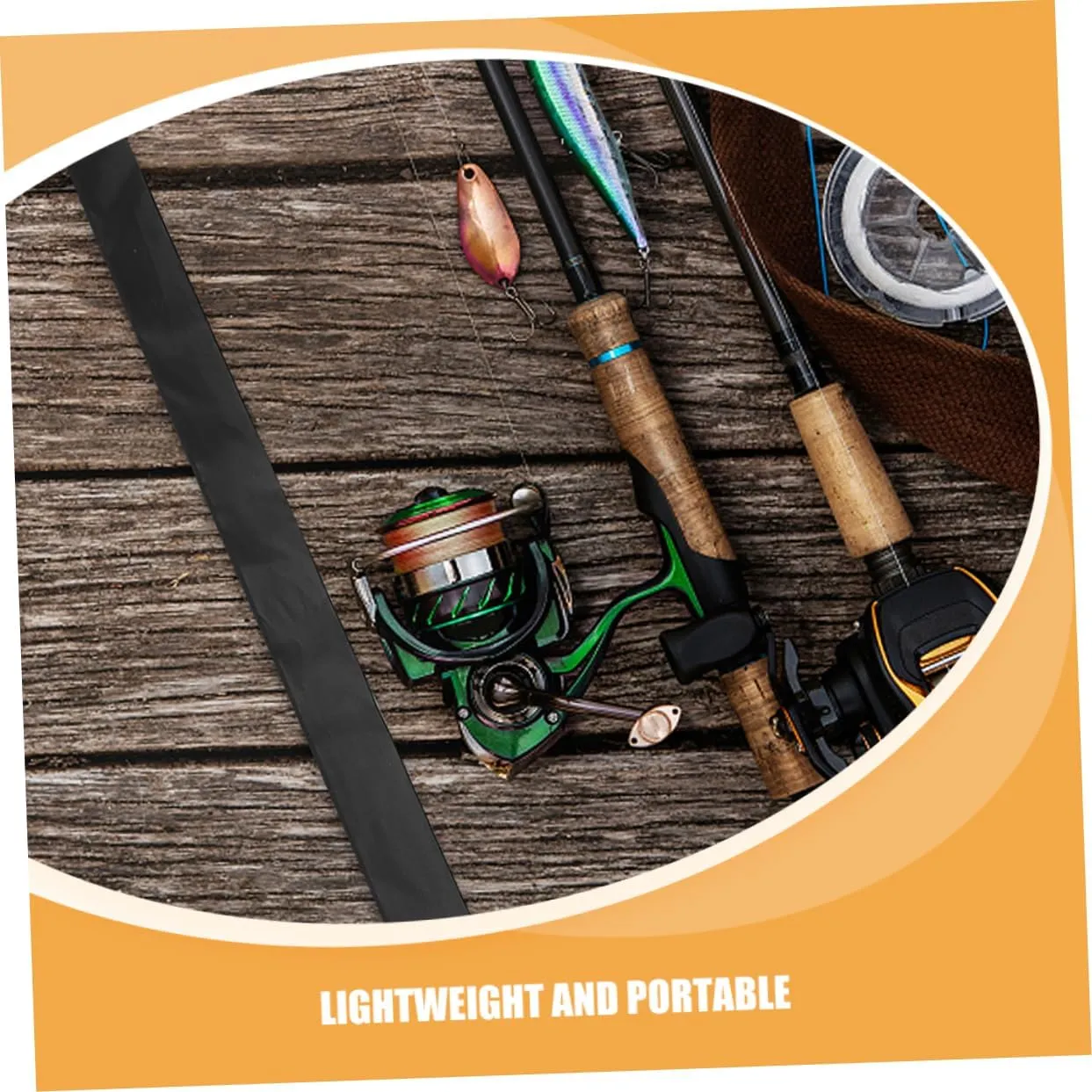 Fishing Rod Bag Portable Fishing Gear Case for Travel Protective Sleeve Organizer for Rods and Supplies