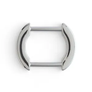 Flat Arch Strap Ring Nickel Plate