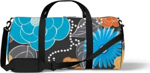 Floral Seamless Pattern Sports Bag Tote Bag Waterproof Gym Bag with Shoulder Strap Zipper 2 Side Pockets for Men and Women, Travel and Storage Shoulder Bag.