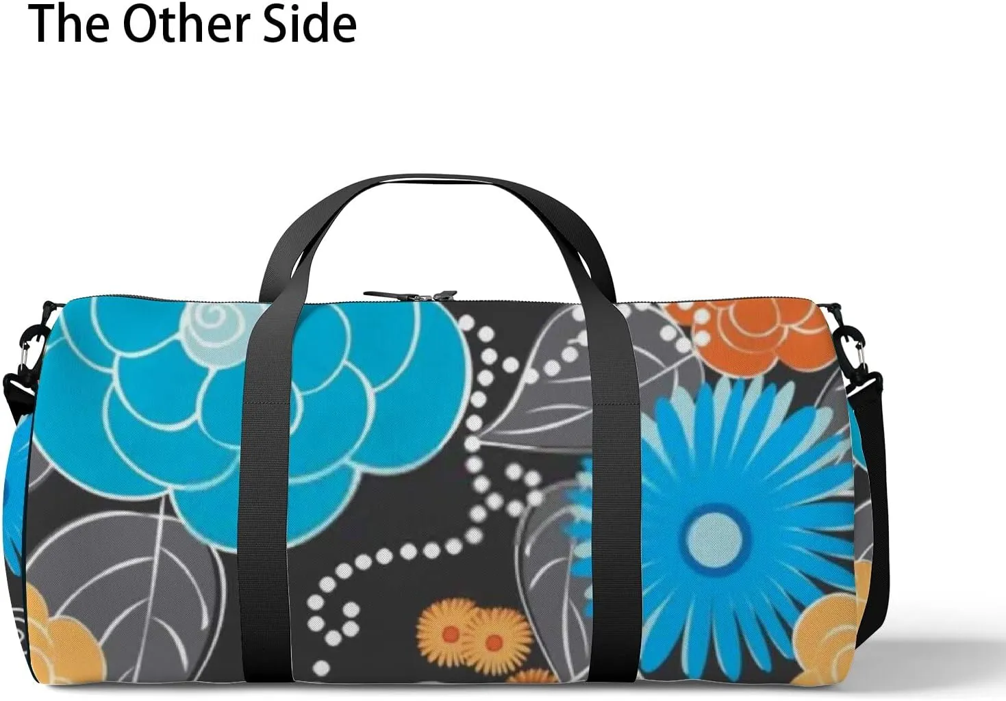 Floral Seamless Pattern Sports Bag Tote Bag Waterproof Gym Bag with Shoulder Strap Zipper 2 Side Pockets for Men and Women, Travel and Storage Shoulder Bag.