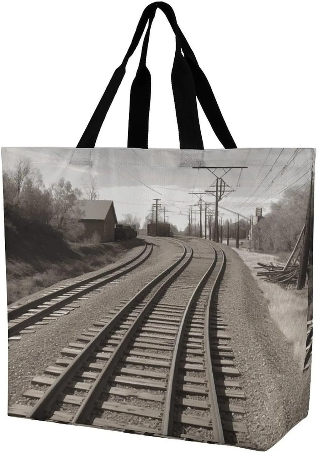 Foldable Grocery Bag Reusable Shopping Bag USA Flag Tote Bag Casual Handbags for Work Shopping