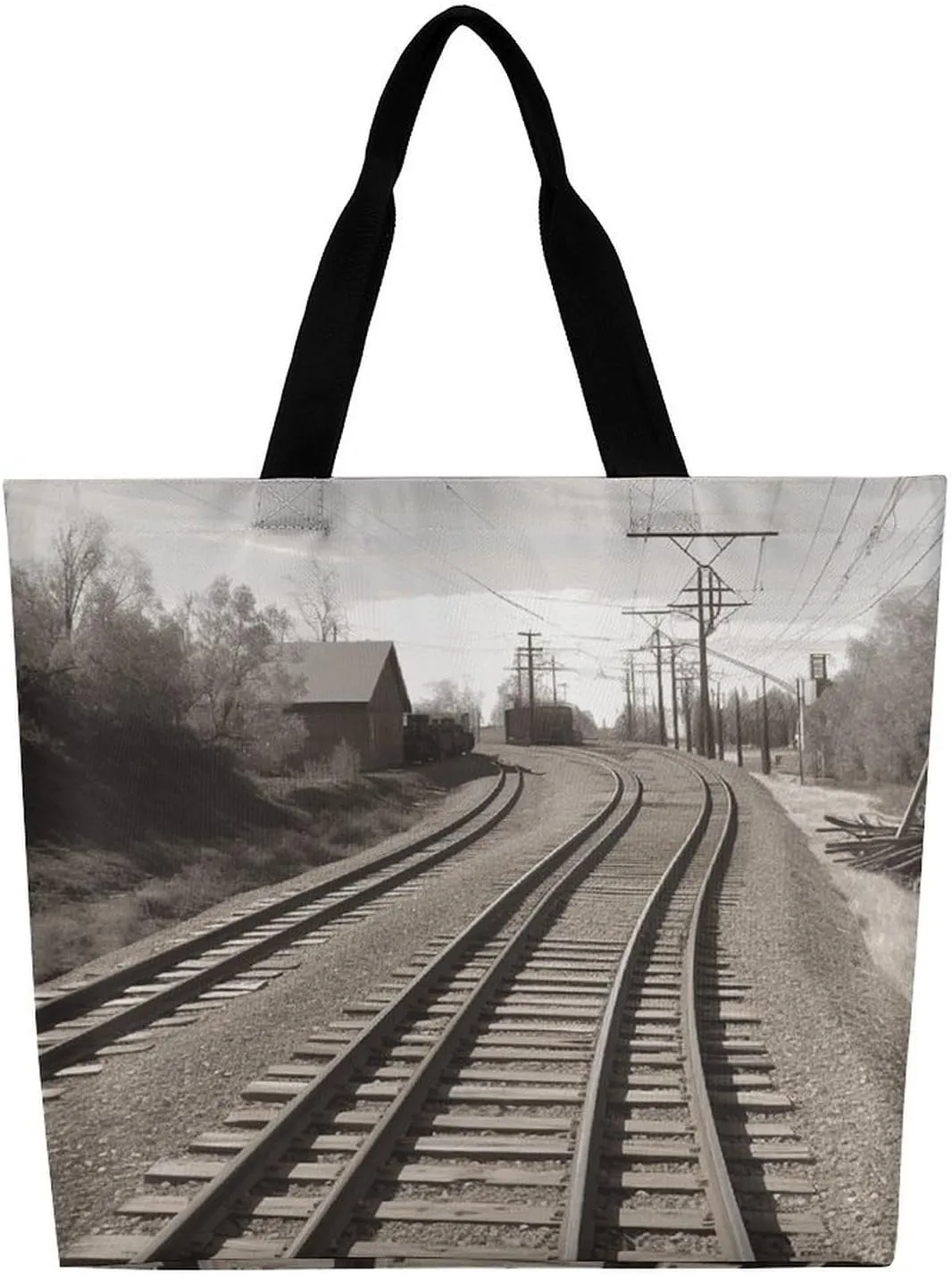 Foldable Grocery Bag Reusable Shopping Bag USA Flag Tote Bag Casual Handbags for Work Shopping