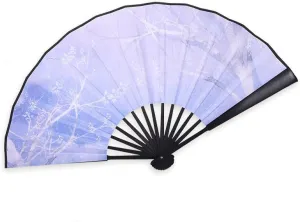 Folding Fan Handheld - Xue See Bai Sakura Antiquity Handmade Fan,Chinese Japanese Style Vintage Hanfu Craft Fan For Home Wedding Dance Party Decor