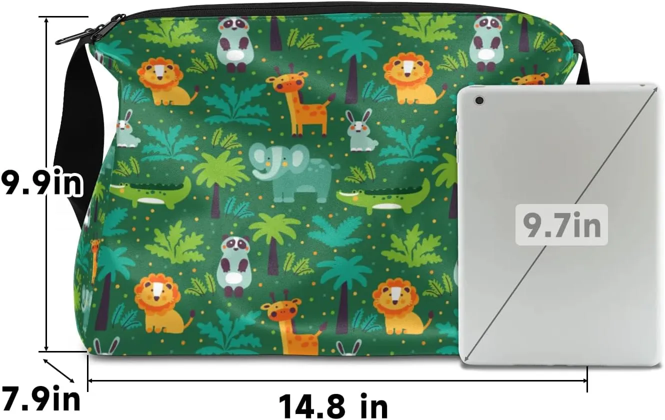 Forest Animals Rabbit Panda Small Gym Bag for Men Women Workout Sport Duffle Bag Waterproof Weekender Overnight Bag Lightweight Carry on Tote Bag Crossbody Shoulder Travel Bag for Swim Yoge Dance