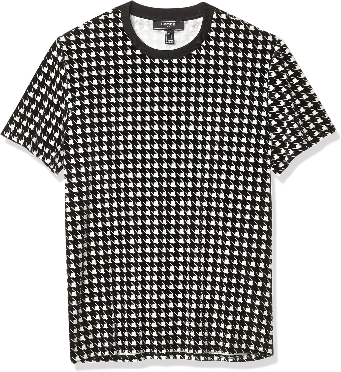 Forever 21 Men's Velvet Houndstooth Tee