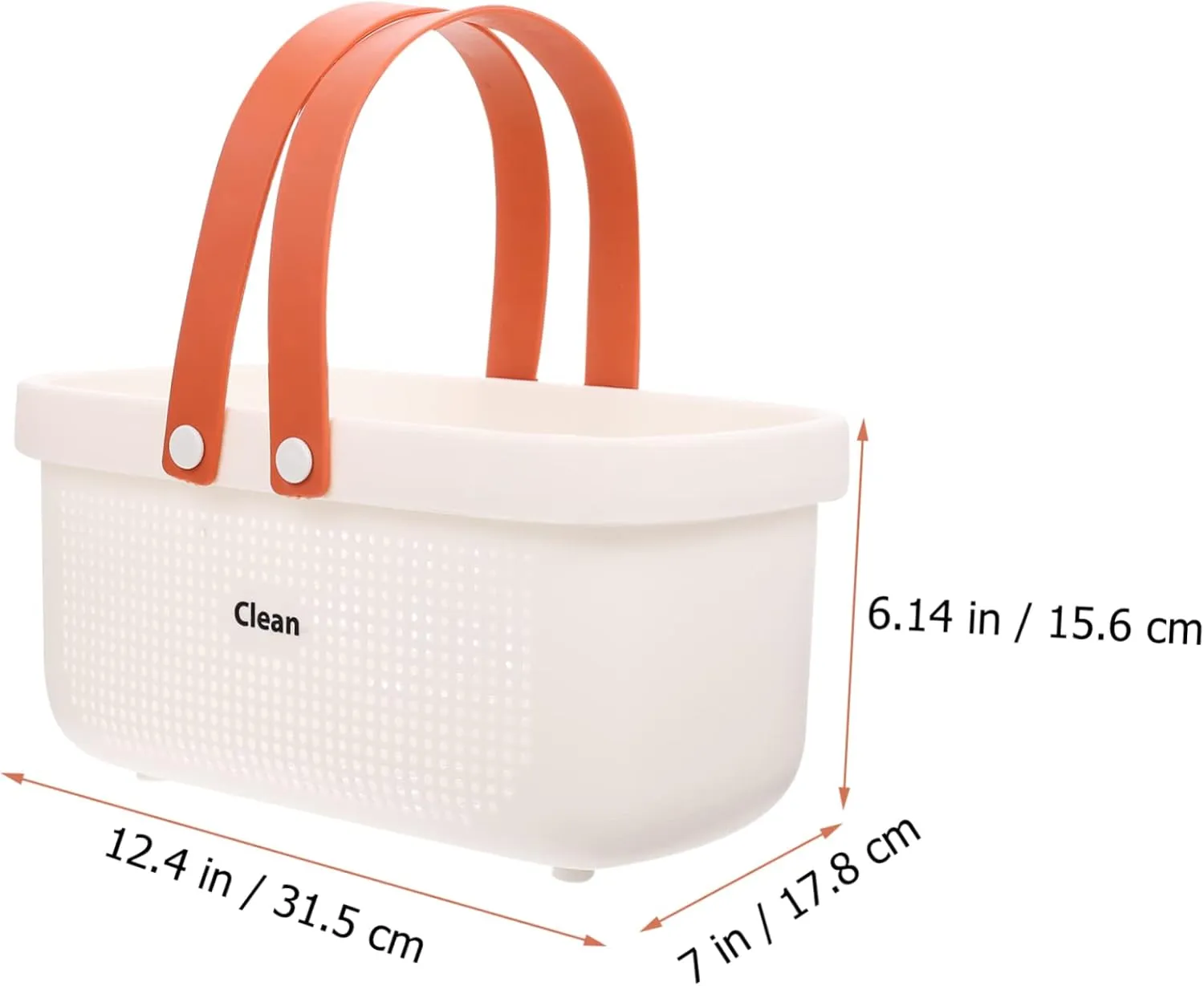 FRCOLOR Hollow-out Bathhouse Basket White Shower Drainer Bathroom Basket Cosmetics Storage