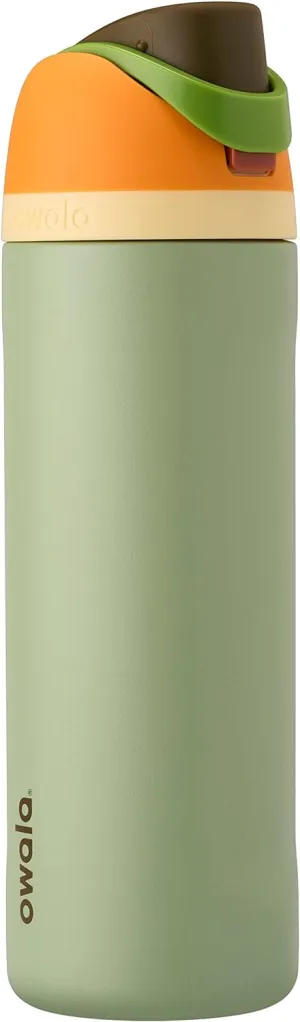 FreeSip Insulated Stainless Steel Water Bottle with Straw for Sports, Travel, and School BPA-Free Sports Water Bottle, 24 oz, Camo Cool