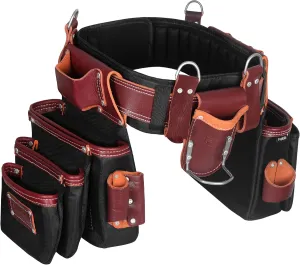 FUERI Tool Belt Men Heavy Duty 26 Pocket Tools Bags Pouches Holder Organizer for Carpenter Construction Electrician Framer Nylon Leather Work Belts Bag Pouch - Extra Large