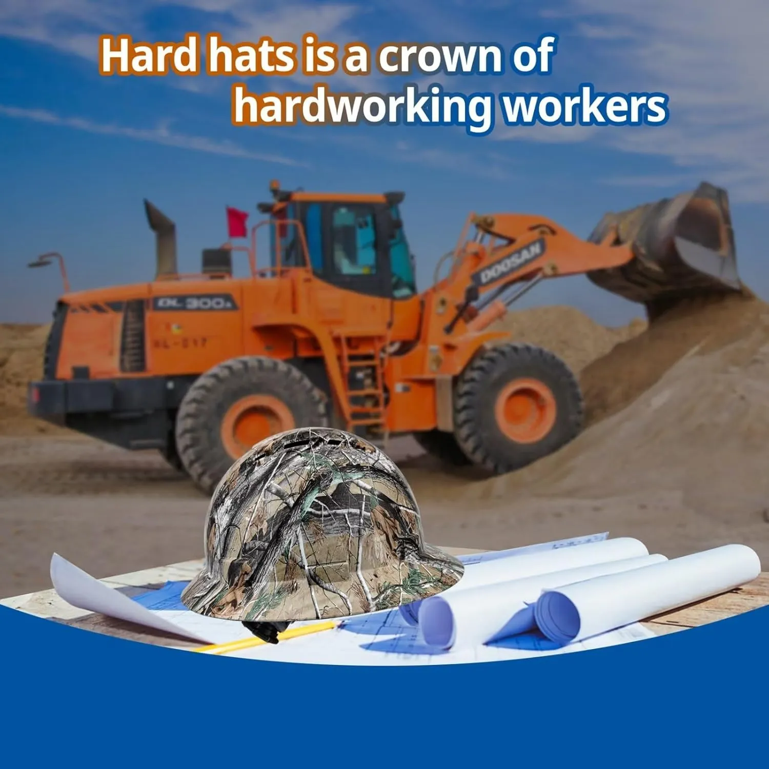 Full Brim Hard Hat - OSHA Safety Helmet Durable Lightweight Carbon Fiber Hard Hat, 6-Point Ratchet Suspension Protective Gear for Men and Women