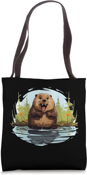 Funny Water Rodent for Softwood and Beavers Lovers Tote Bag