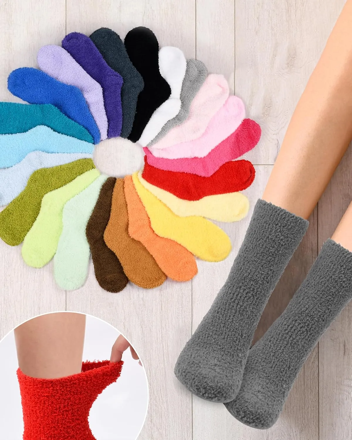 Fuzzy Socks Winter Warm Fluffy Soft Socks for Woman Indoor Christmas Gifts