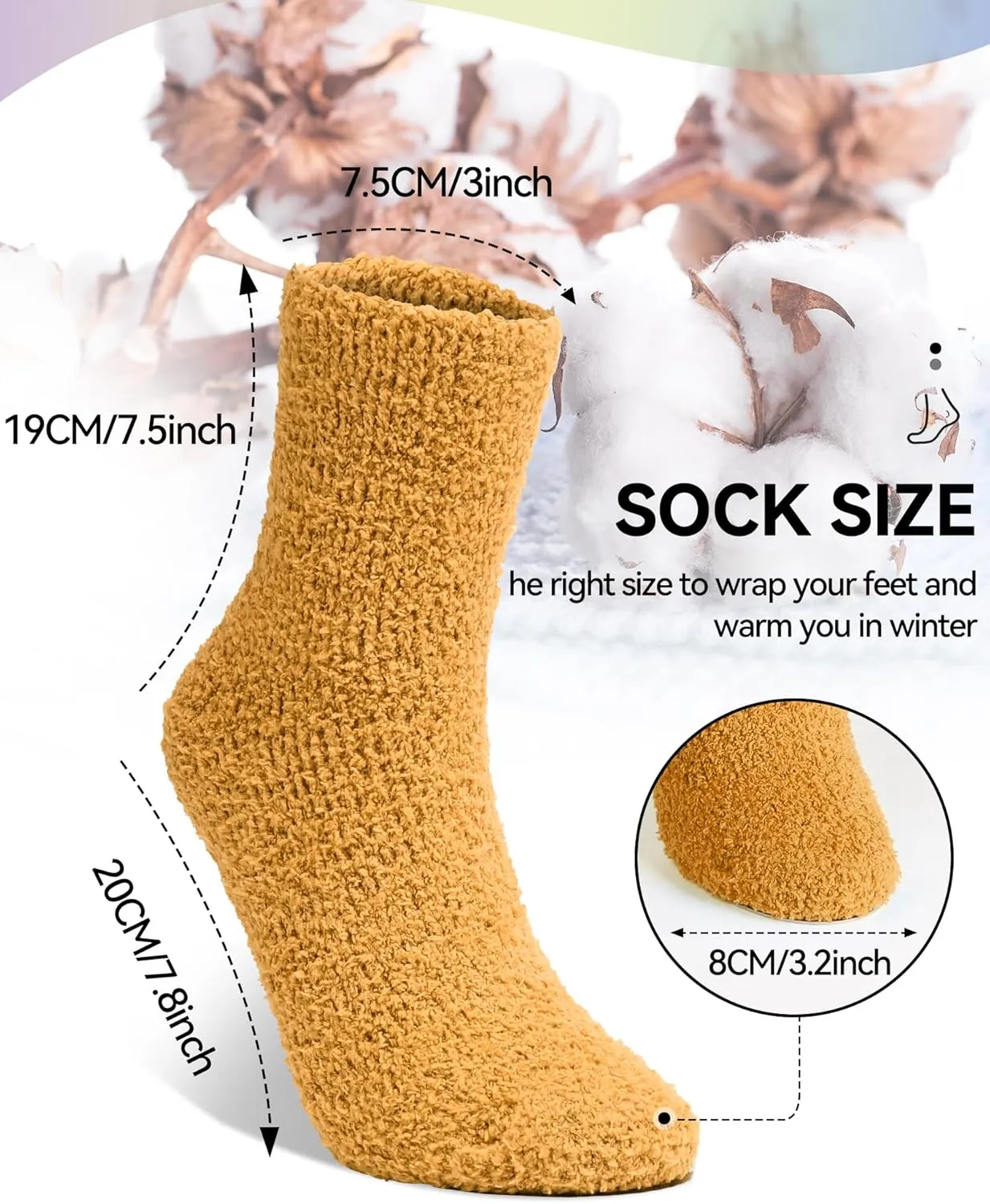 Fuzzy Socks Winter Warm Fluffy Soft Socks for Woman Indoor Christmas Gifts