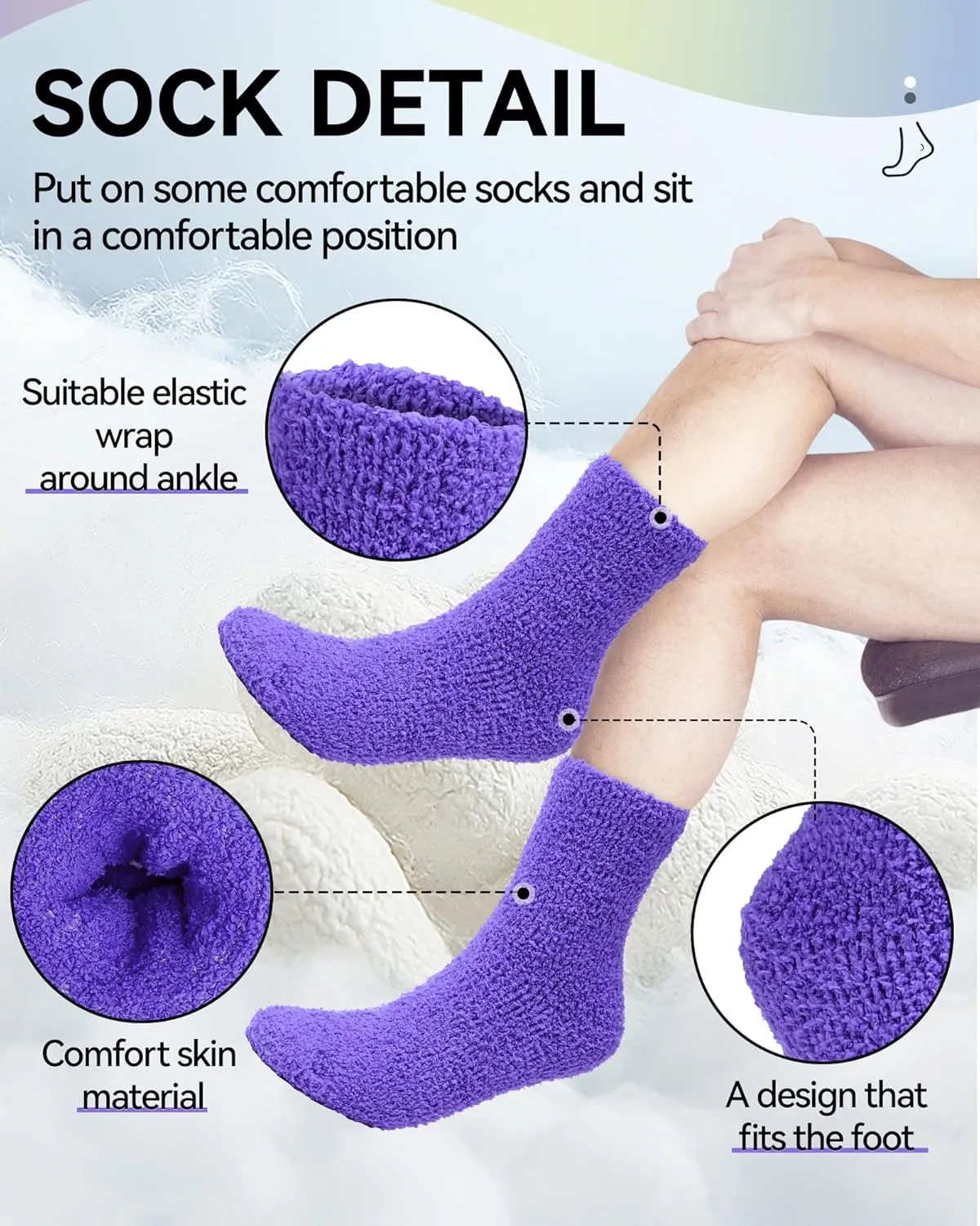 Fuzzy Socks Winter Warm Fluffy Soft Socks for Woman Indoor Christmas Gifts