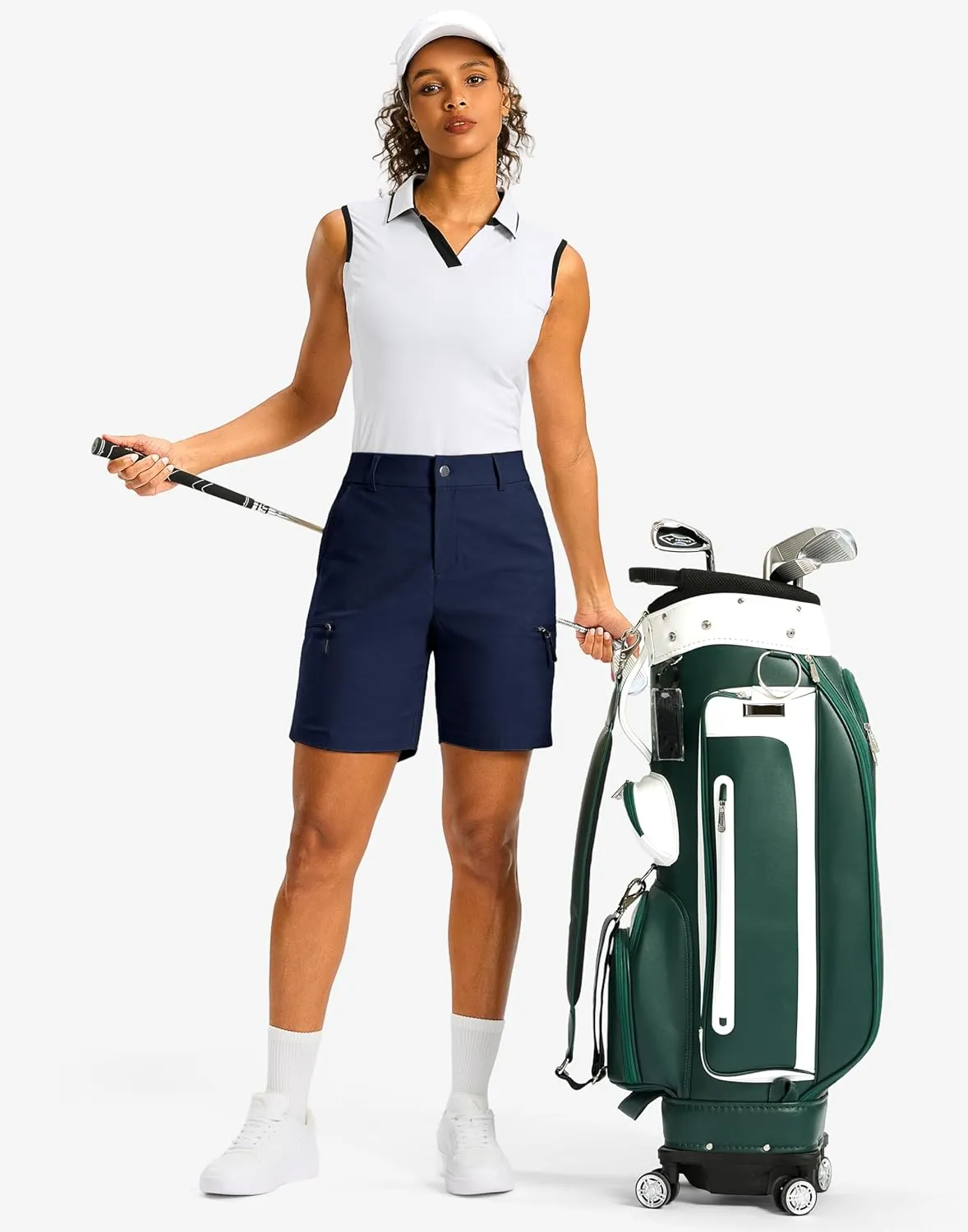 G Gradual Women's 7" Hiking Cargo Shorts Quick Dry Lightweight Golf Outdoor Work Summer Travel Shorts with Pockets