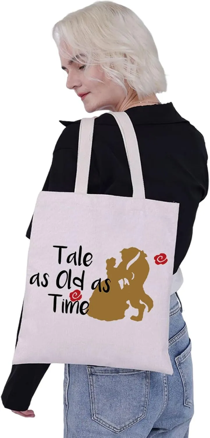 G2TUP Beaty Story Inspired Cosmetic Bag Fairy Tales Gift Tale as Old as Time Fans Gift Fairy Tale Merch (Tale as Old TG)