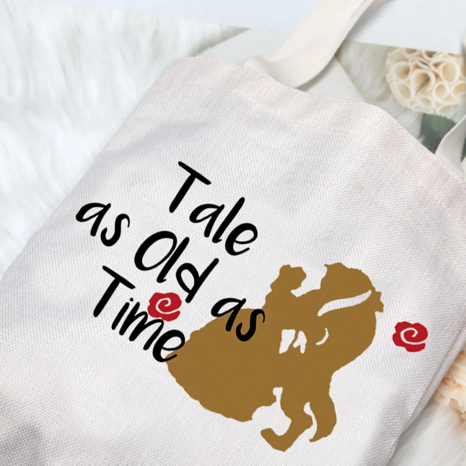 G2TUP Beaty Story Inspired Cosmetic Bag Fairy Tales Gift Tale as Old as Time Fans Gift Fairy Tale Merch (Tale as Old TG)