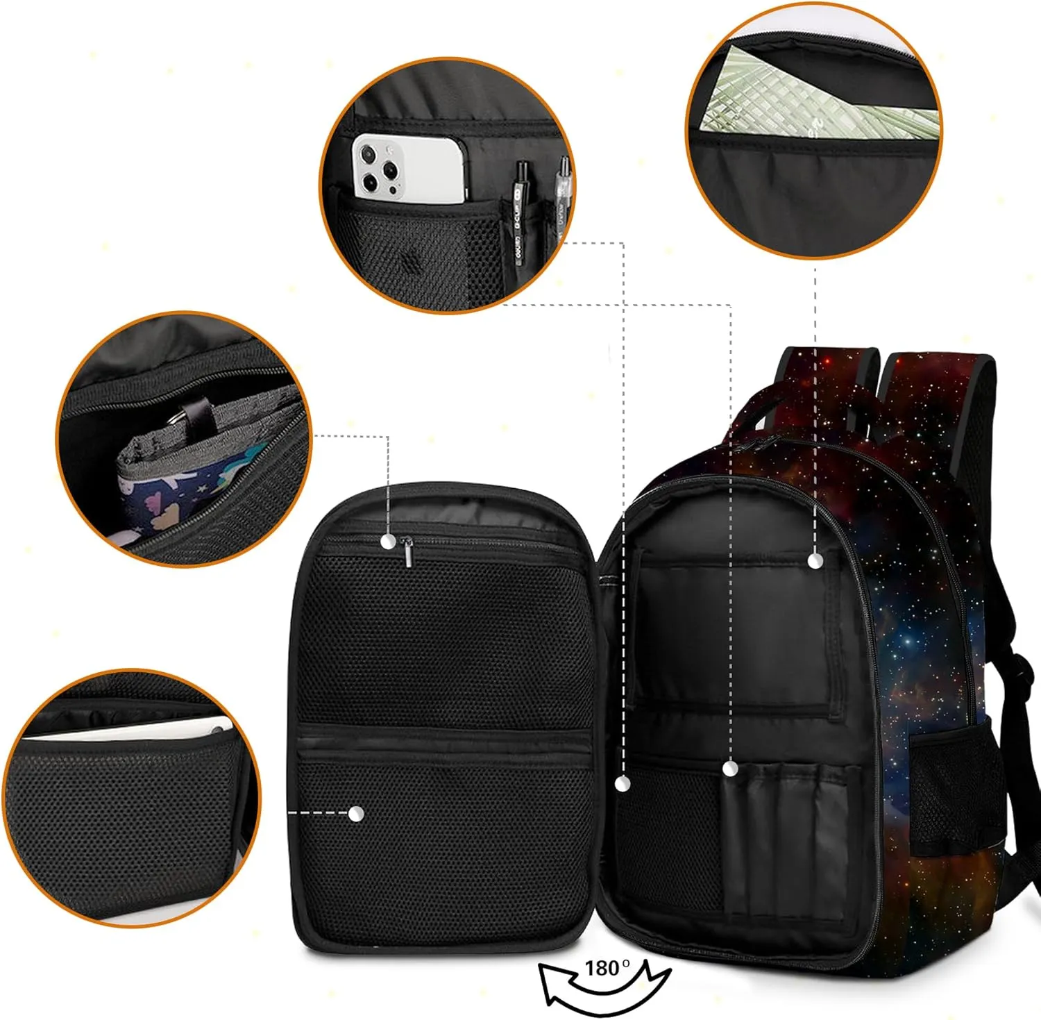 Game Backpack Set for Boys, Gaming Backpack 3 Pack, Boy Backpack Lunch Box, and Pencil Bag for Kids Teens Elementary Middle School， Large Capacity Game School Bag 17" Travel Back Pack