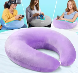 Gaming Pillow Arm Support Pillow for Bed & Sofa: Ergonomic U-Shaped Lap Pillow with Elbow Rest for Adults & Kids - Reduces Arm Pain & Fatigue During Gaming, Reading, Working & Crocheting