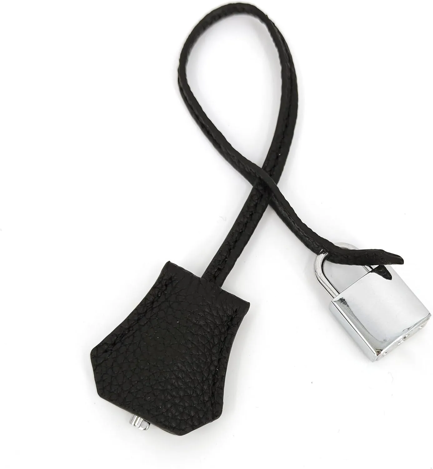 Genuine Leather Key Clochette Bag Charm, Bell Key Holder, Purse Keychain, Handbag Accessories Replacement, w/Padlock