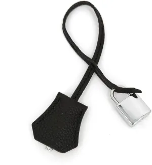 Genuine Leather Key Clochette Bag Charm, Bell Key Holder, Purse Keychain, Handbag Accessories Replacement, w/Padlock