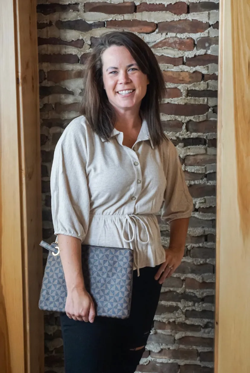 Geometric Design Wristlet