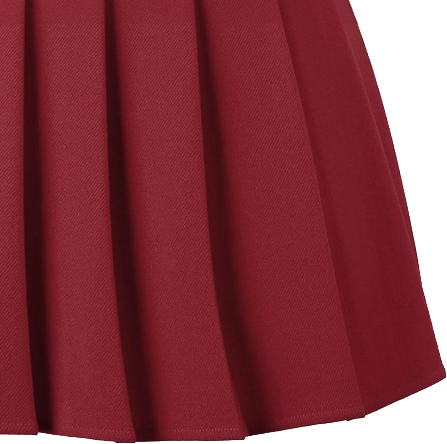 Girstunm Women's Pleated Skirt Mini Skater Basic Skirts High Waist School Girls Uniform Short Cheerleader Skirt