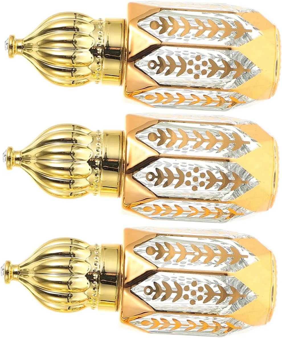 GLEAVI 2sets Essential Oil Rollers Perfume Containers Mini Bottles Travel Size Refillable 3pcs*2