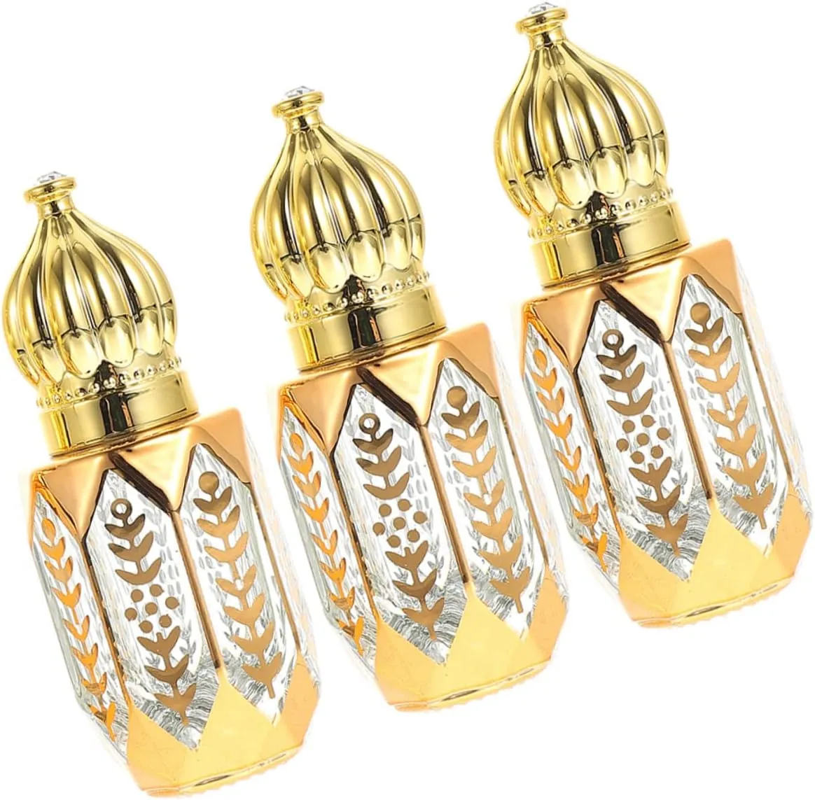 GLEAVI 2sets Essential Oil Rollers Perfume Containers Mini Bottles Travel Size Refillable 3pcs*2