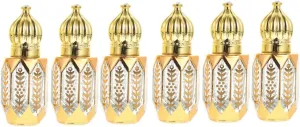 GLEAVI 2sets Essential Oil Rollers Perfume Containers Mini Bottles Travel Size Refillable 3pcs*2