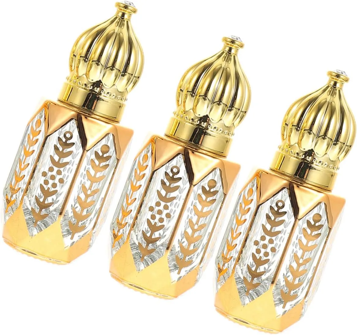 GLEAVI 2sets Essential Oil Rollers Perfume Containers Mini Bottles Travel Size Refillable 3pcs*2