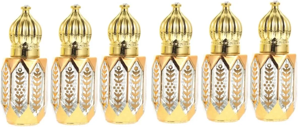 GLEAVI 2sets Essential Oil Rollers Perfume Containers Mini Bottles Travel Size Refillable 3pcs*2