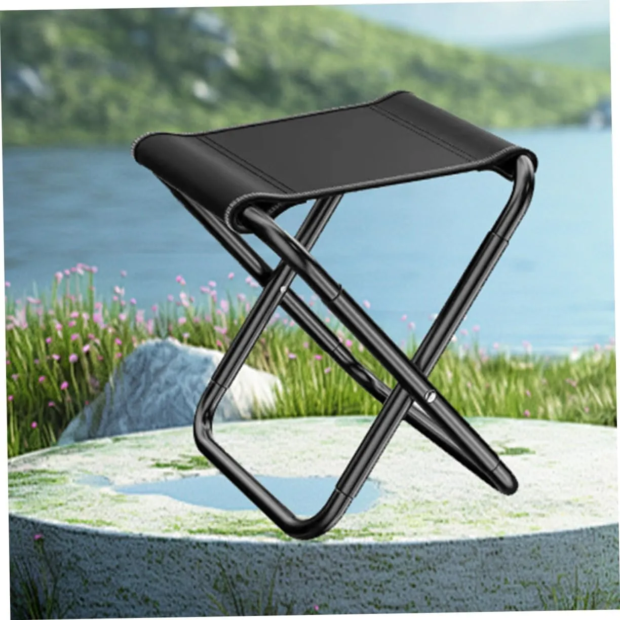 GLEAVI Multi-use Portable Folding Stool Camping Stool Small Chair Footstool Outdoor Stability