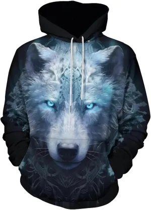 GLUDEAR Men's Vikings Tattoo Norse Mythology Graphic 3D Print Hoodie Pullover Sweatshirt Hoodies