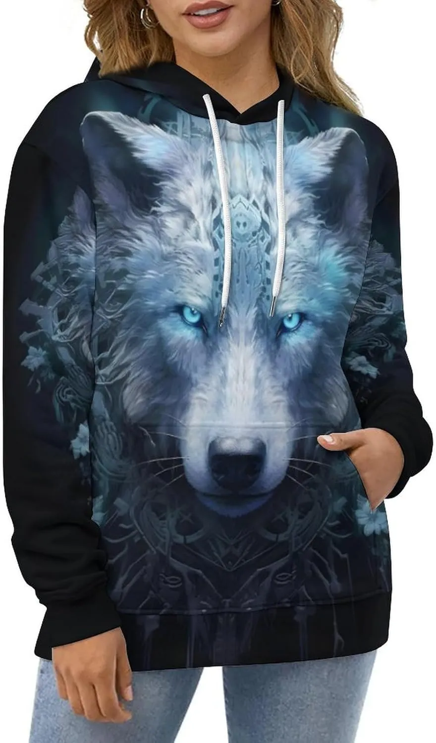 GLUDEAR Men's Vikings Tattoo Norse Mythology Graphic 3D Print Hoodie Pullover Sweatshirt Hoodies