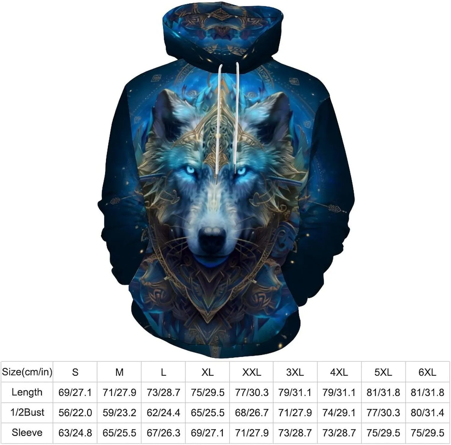 GLUDEAR Men's Vikings Tattoo Norse Mythology Graphic 3D Print Hoodie Pullover Sweatshirt Hoodies