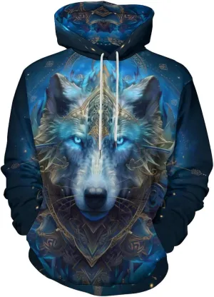 GLUDEAR Men's Vikings Tattoo Norse Mythology Graphic 3D Print Hoodie Pullover Sweatshirt Hoodies