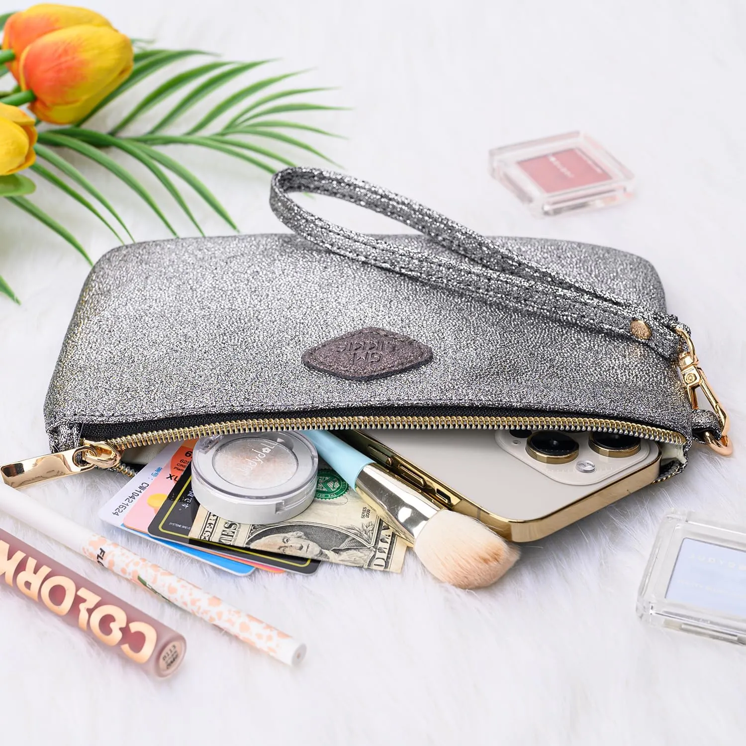 GM LIKKIE Wristlet Purse for Women, Evening Clutch Purse with strap for Party and Prom, Beach Bag for Summer