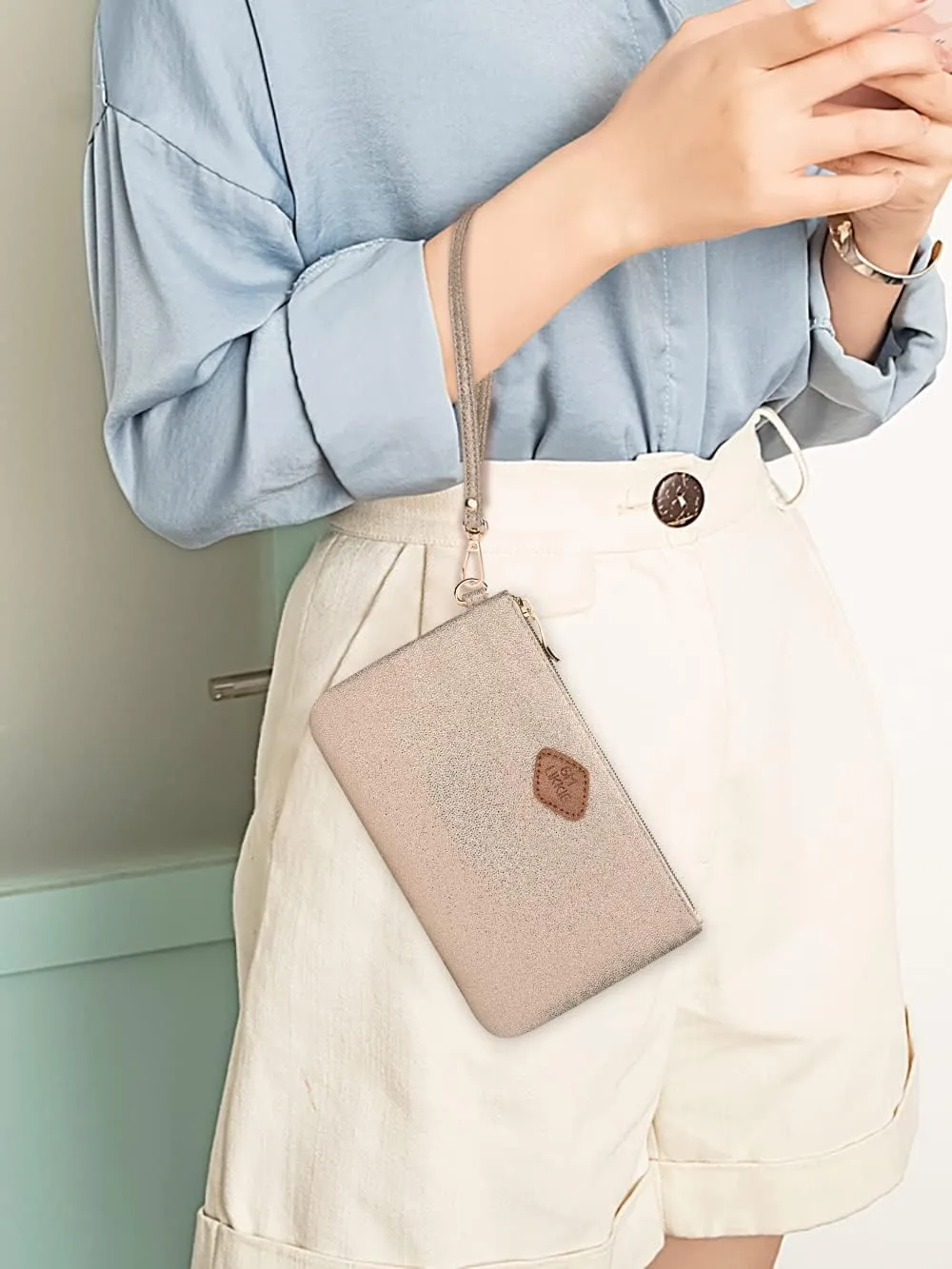 GM LIKKIE Wristlet Purse for Women, Evening Clutch Purse with strap for Party and Prom, Beach Bag for Summer