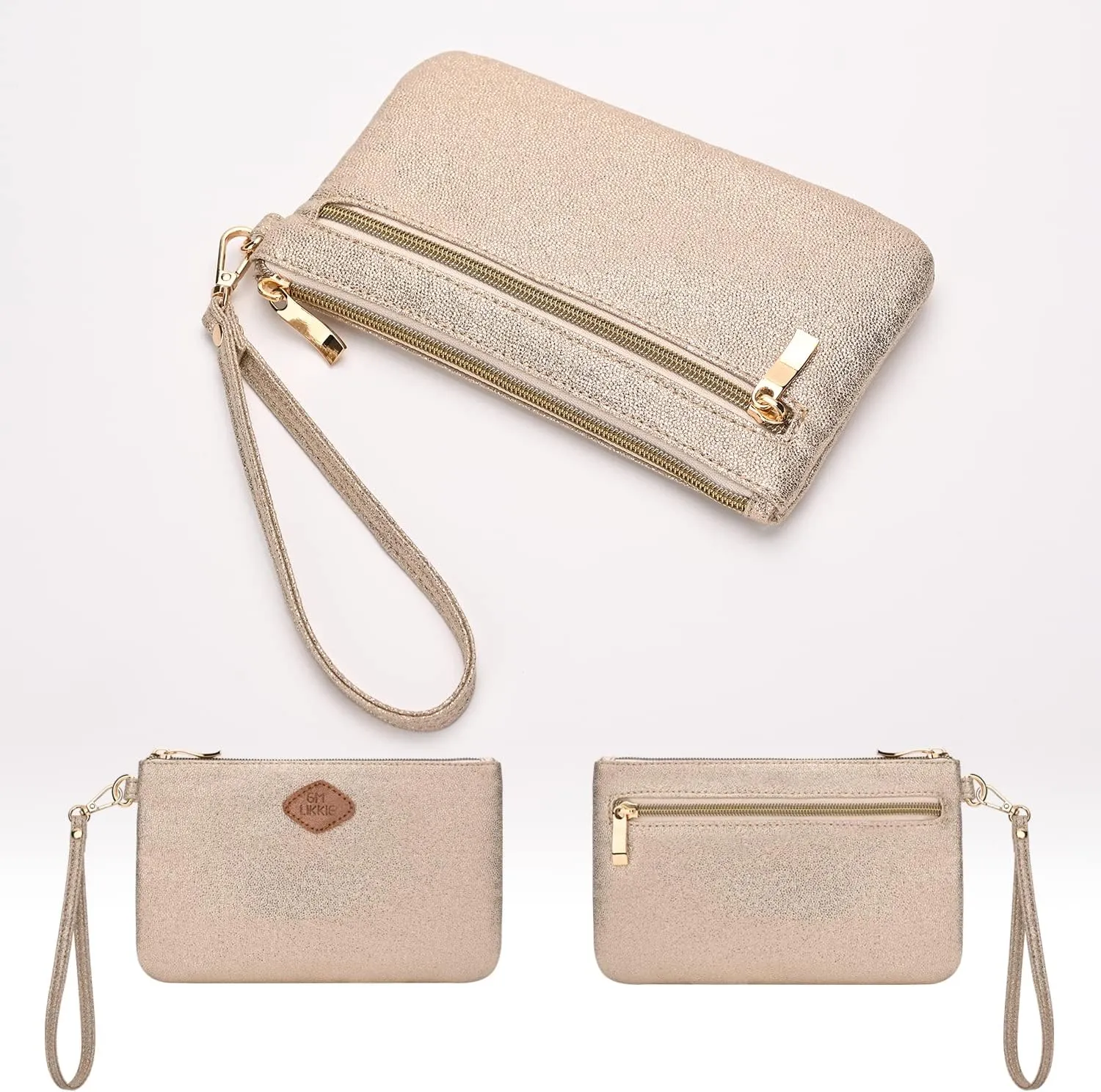 GM LIKKIE Wristlet Purse for Women, Evening Clutch Purse with strap for Party and Prom, Beach Bag for Summer