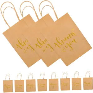 GOOHOCHY 20pcs Decorative Paper Handbags Small Bulk Thank You Bags for Party Favors Candy Pouch