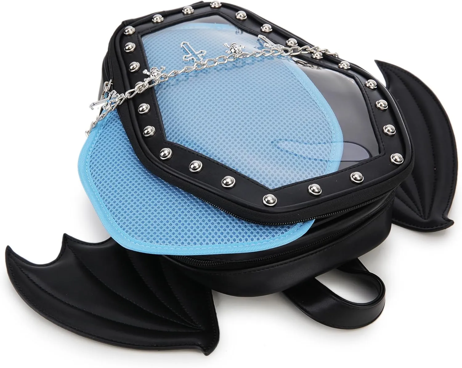 Gothic Coffin Shape Fashion Purses and Handbags for Women Halloween Shoulder Bag Backpack