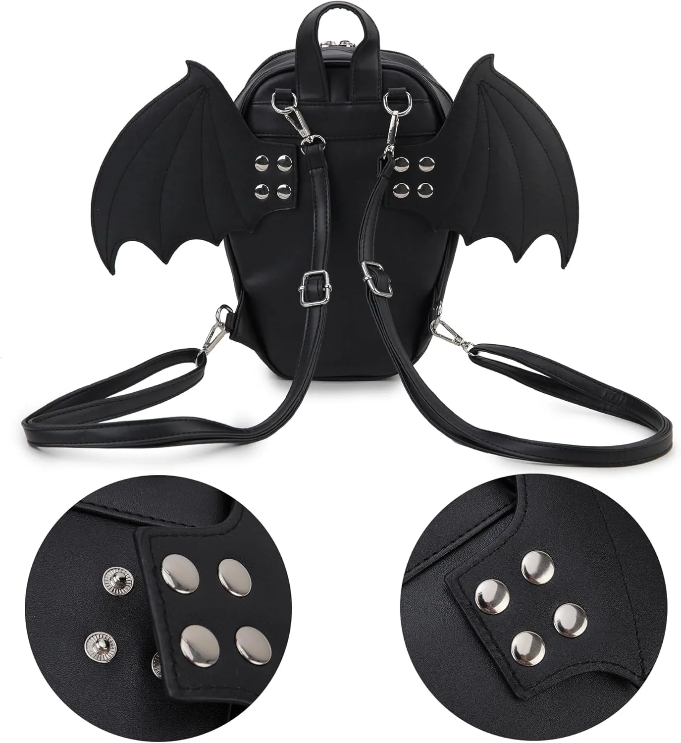 Gothic Coffin Shape Fashion Purses and Handbags for Women Halloween Shoulder Bag Backpack