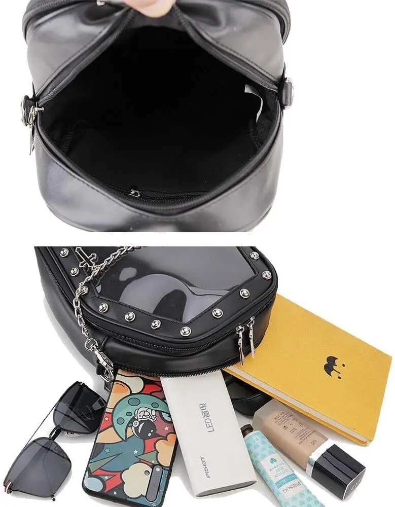 Gothic Coffin Shape Fashion Purses and Handbags for Women Halloween Shoulder Bag Backpack