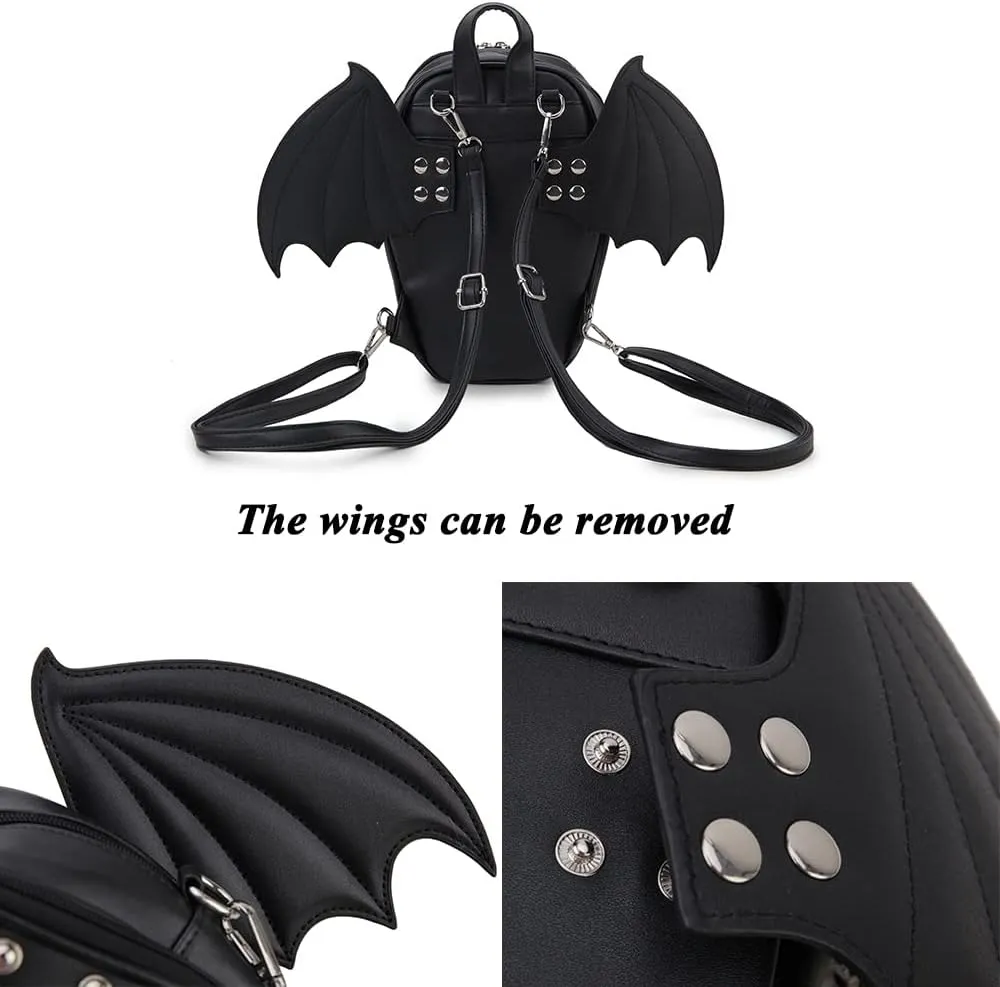Gothic Coffin Shape Fashion Purses and Handbags for Women Halloween Shoulder Bag Backpack