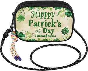 Green Clovers Day Crossbody Bags for Women Cell Phone Purses Women's Shoulder Handbag Wallet Purse with Rope Pendant
