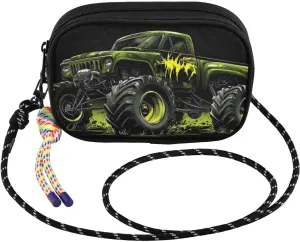Green Monster Truck Crossbody Bags for Women Cell Phone Purses Women's Shoulder Handbag Wallet Purse with Rope Pendant