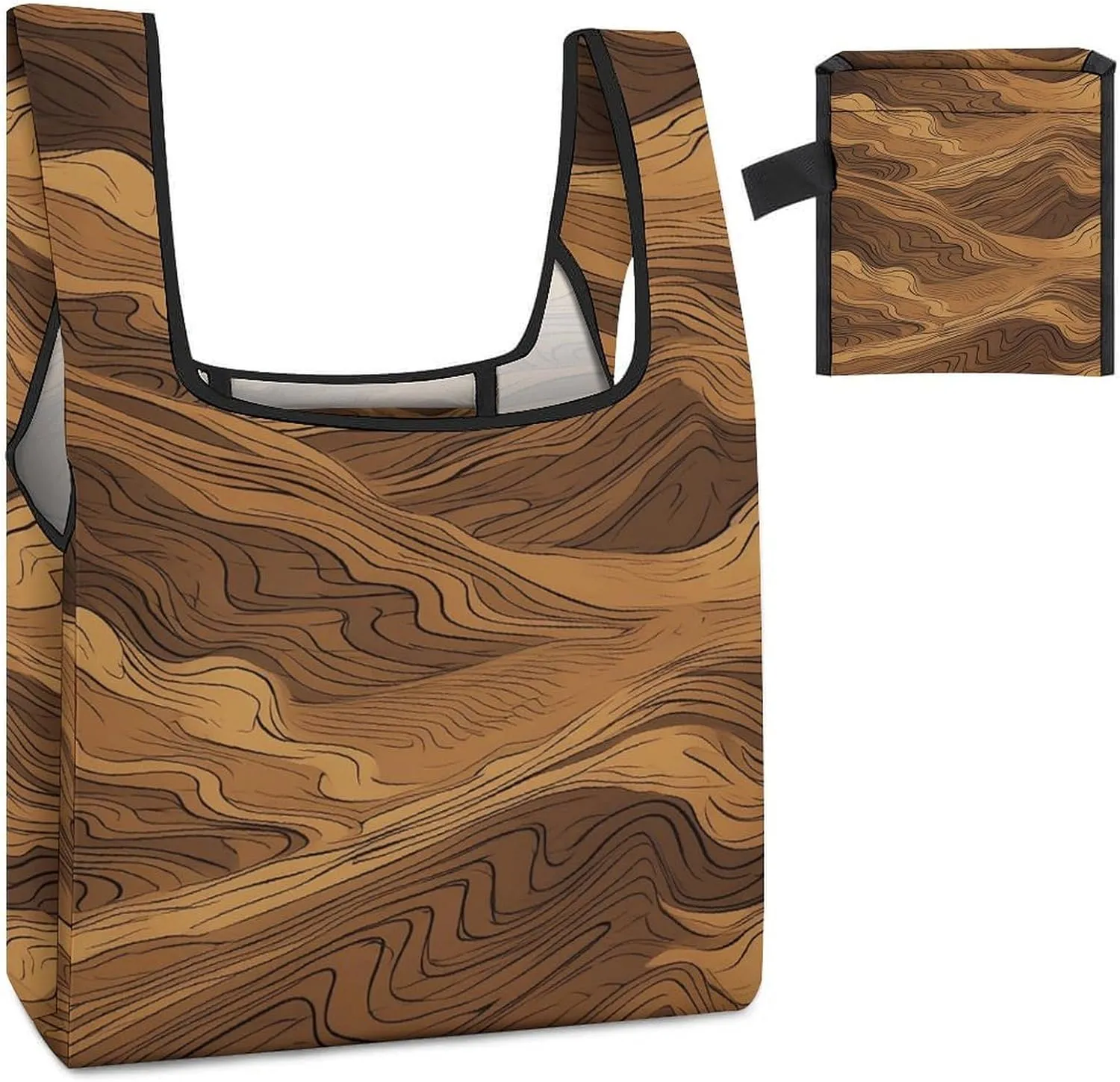 Grocery Bag Reusable Tote Bag Foldable Cat And A Skeleton Shopping Bag Handbag Washable Shoulder Bag for Travel
