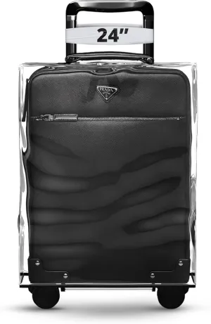 Guardify® Luggage Covers for SuitcaseTsa Approved,24" Clear Luggage Protector Suitcase Cover|Sturdy Transparent & PVC Waterproof Travel Luggage Sleeve |Carry On Luggage Plastic Cover in1 Perfect Fit