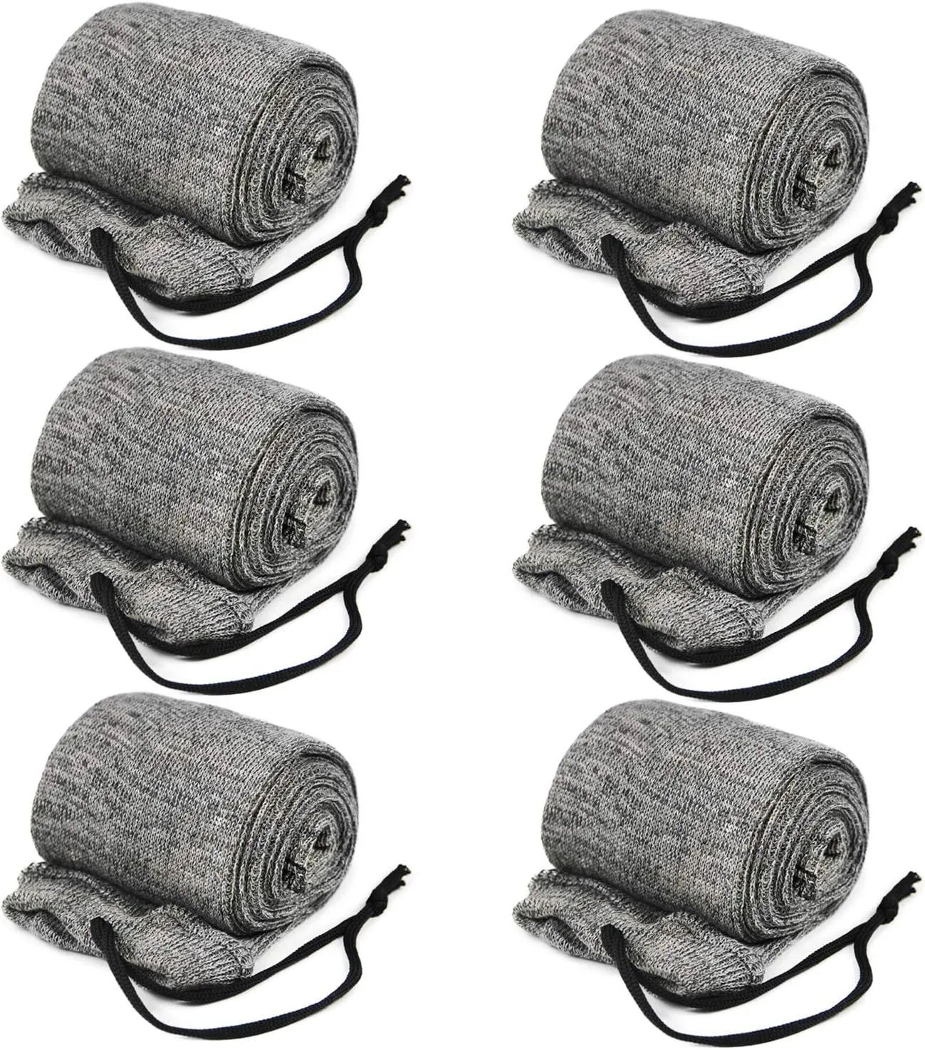 GUGULUZA 6-Pack Extra-Thick Gun Socks for Rifle and Shotguns, 54” Knit Silicone-Treated Rifle Sock Long Guns Sleeves for Storage